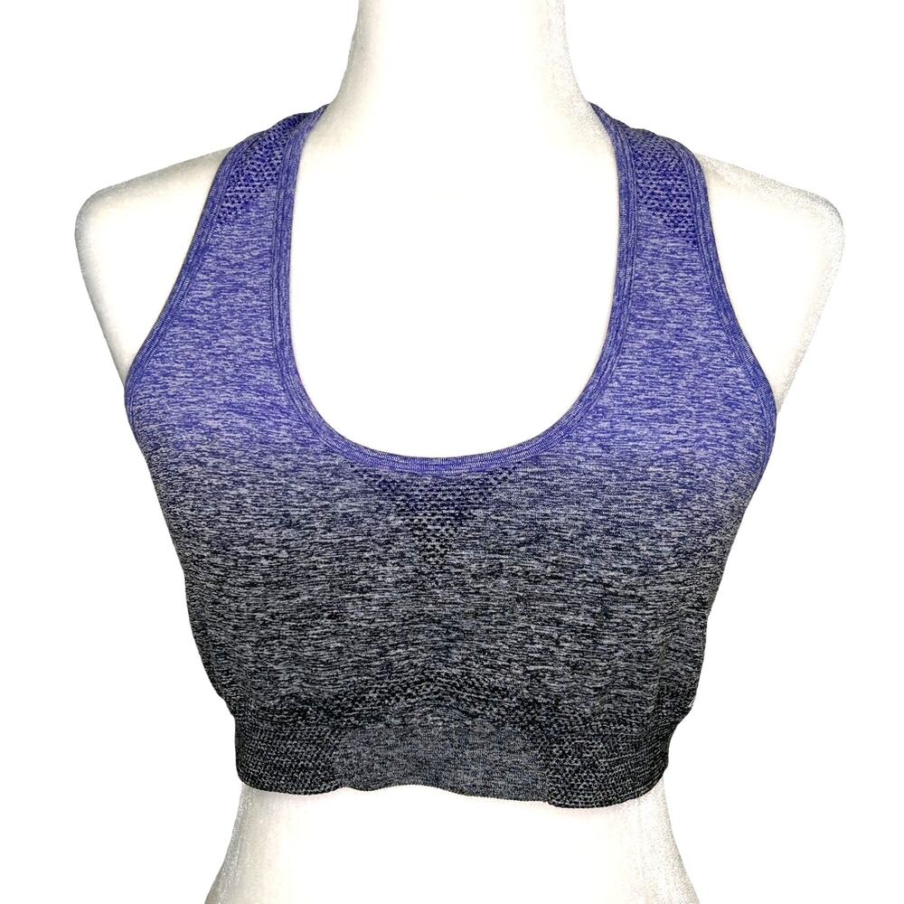 Gymshark Purple Gray Ombre Seamless Sports Bra Large